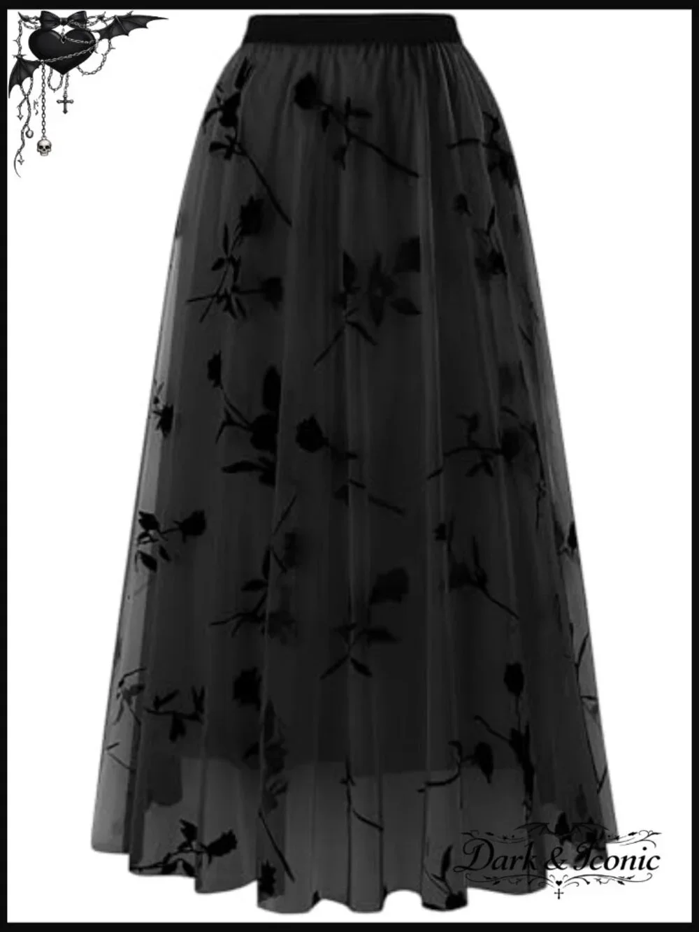 Tulle Midi Pleated Skirt A-line Flowy High Waist Dressy Trendy - Picture 3 of 7